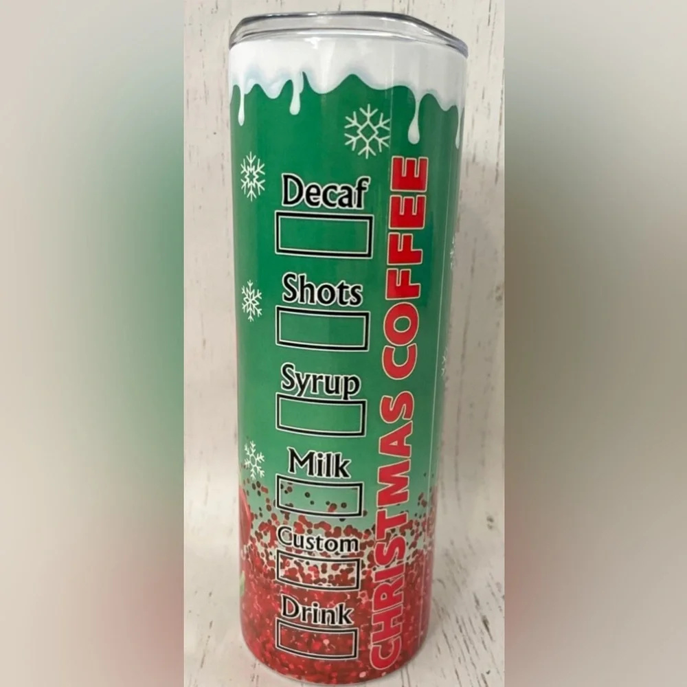 NEW Grinchmas Blend, Grinch Tumbler, Grinch, Grinch Skinny Tumbler, Christmas - Picture 2 of 3